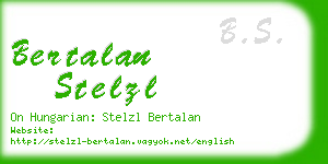 bertalan stelzl business card